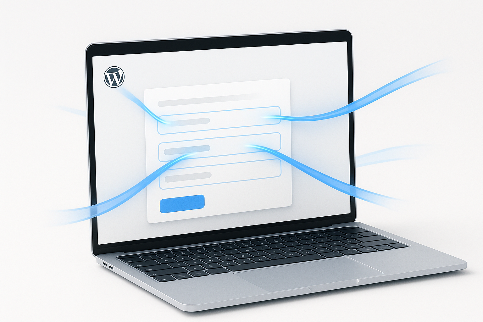 Gravity Forms dynamic population concept showing data flowing into form fields automatically